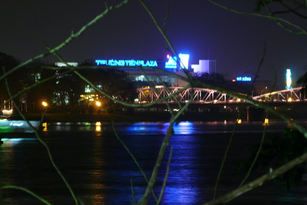 The bridge over the Perfume river at night by Joseph-Cro