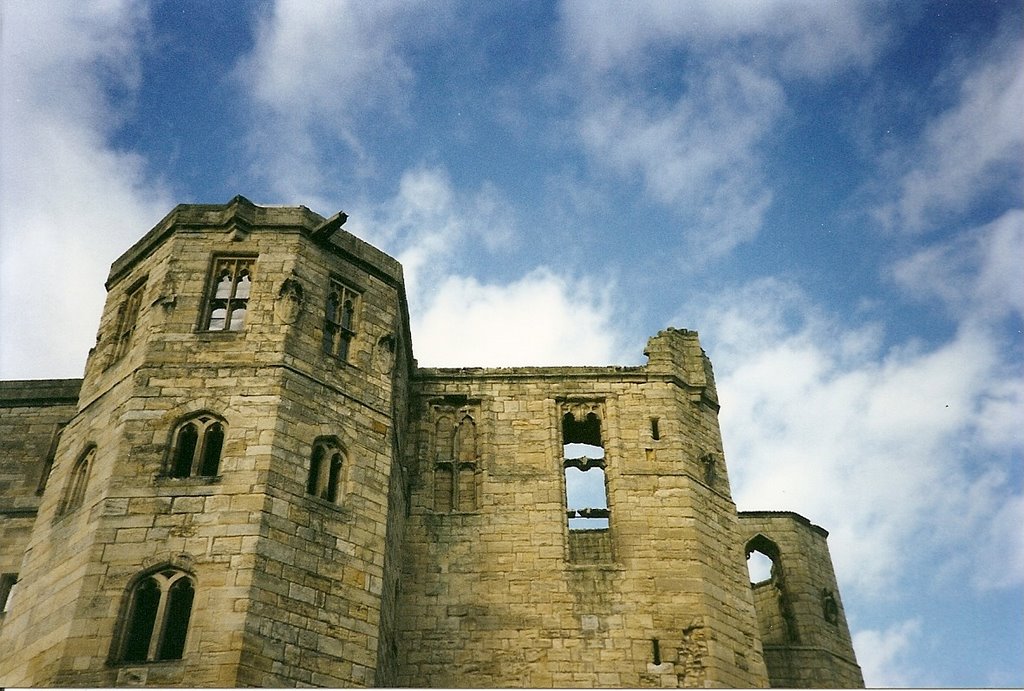 Warkworth Castle ruined turrets by HannibalCat