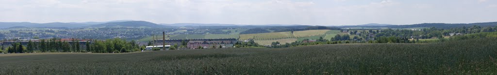 Panoramic view overlooking Schneeberg, Neustädel, Auersberg/ Germany, June 25 2010 by Jens ||NO VIEWS|| Germany