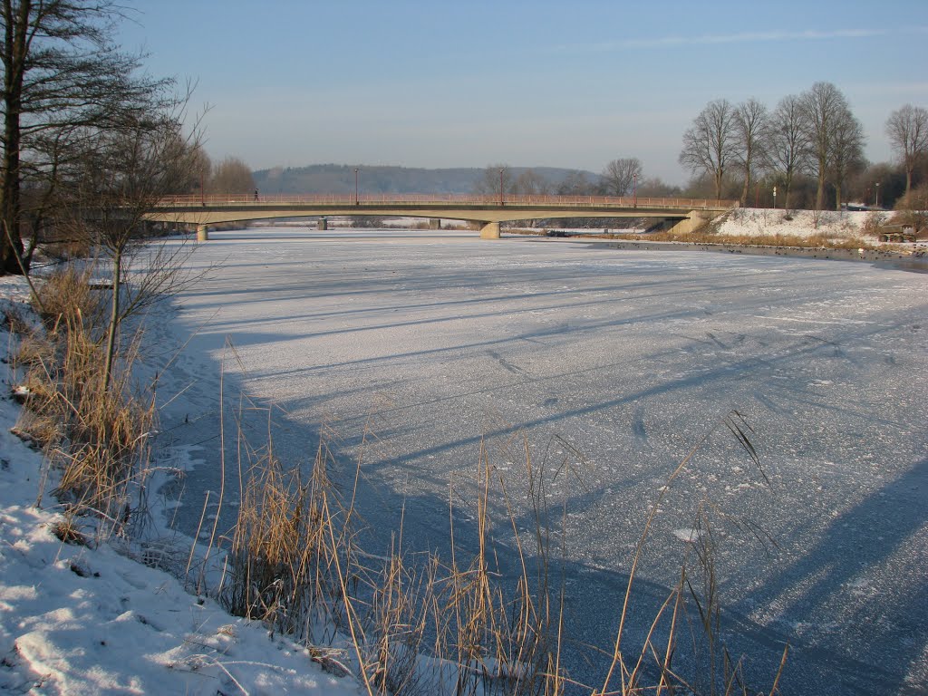 Vereiste Werra bei Mihla by ThüringerWandervogel