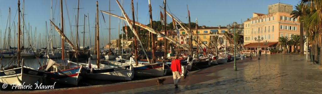 Quai du port de Sanary sur Mer vers l hôtel de la tour by fred maurel