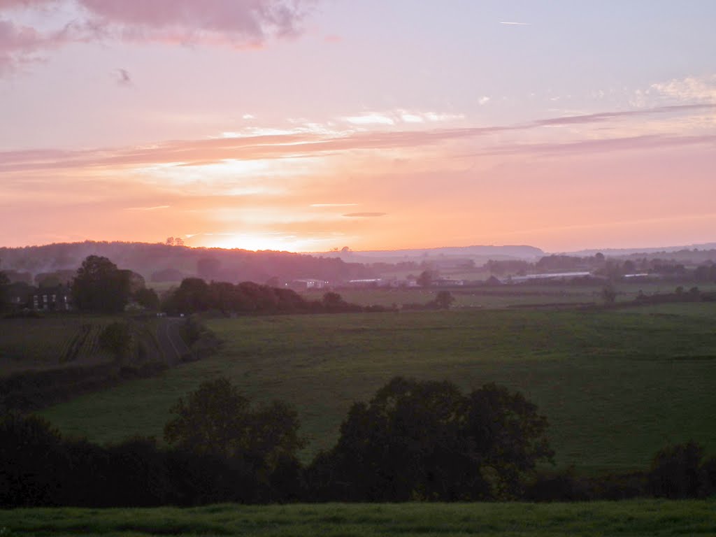 Sunset towards hanbury by rob upton