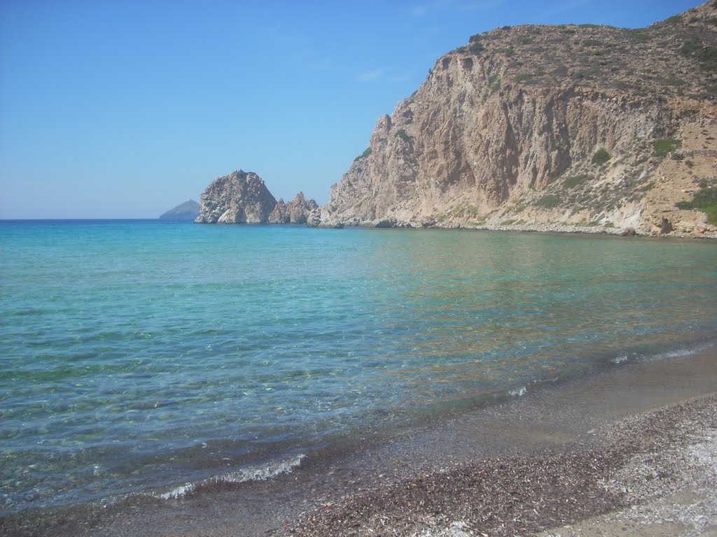 Plathiena beach in Milos island, Greece by milos_islaand