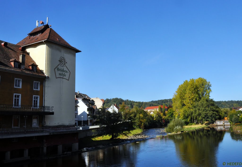 Gernsbach - Die Brückenmühle mit Murgblick flußabwärts // The "Bridge Mill" with River Murg downward view by Henri der Fotomann