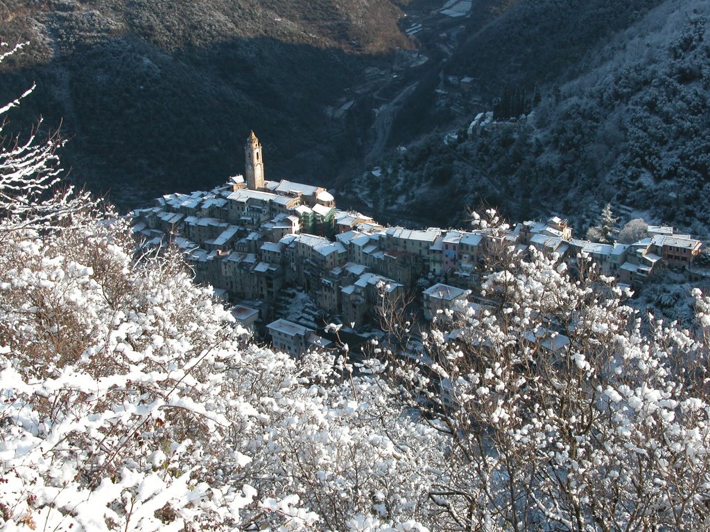 Castelvittorio con neve by lpcpa