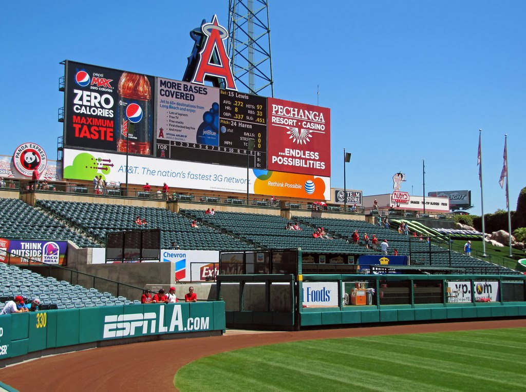 Left Field Bleachers, Angel Stadium, Anaheim by Michael Kane