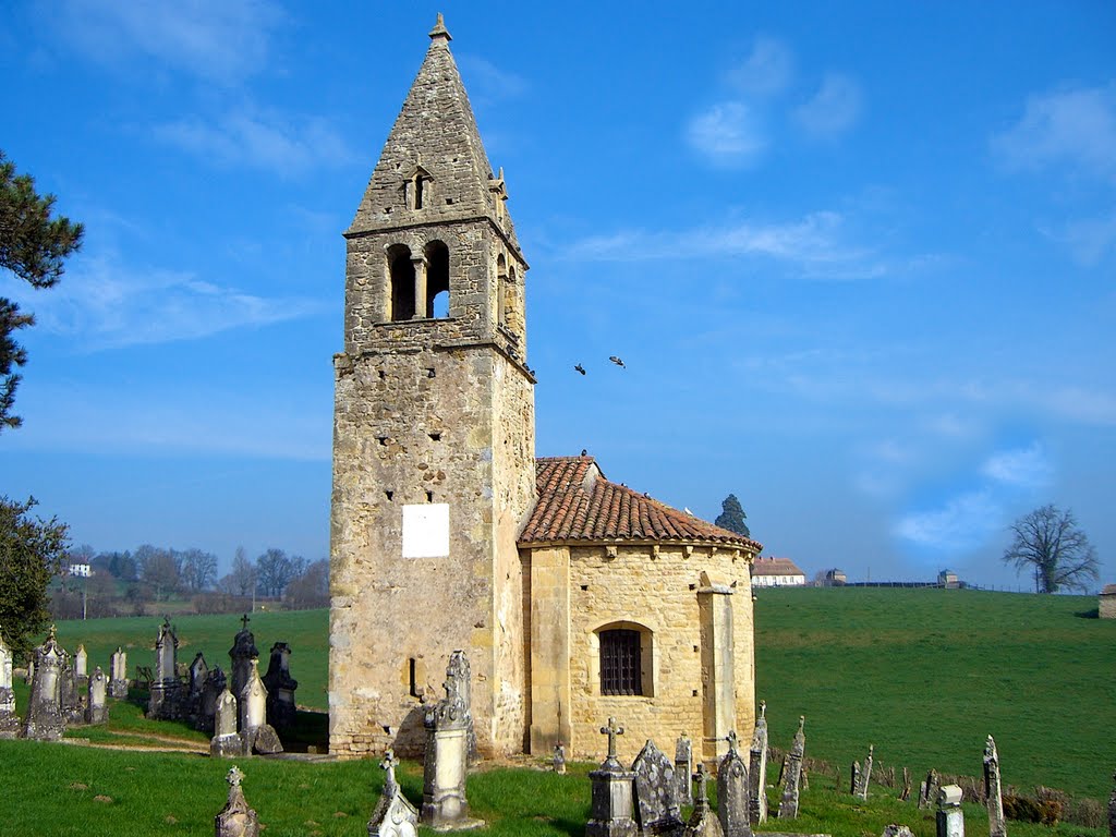 Saint-Maurice-les-Chateauneuf : l'église du XIIème siècle et le vieux cimetière by JLMEVEL