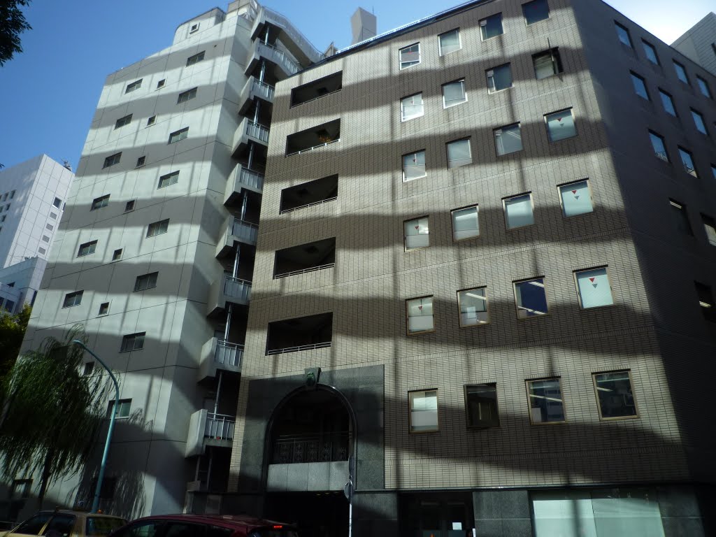 Striped Buildings near Miyamasu Slope by Mooninterceptor