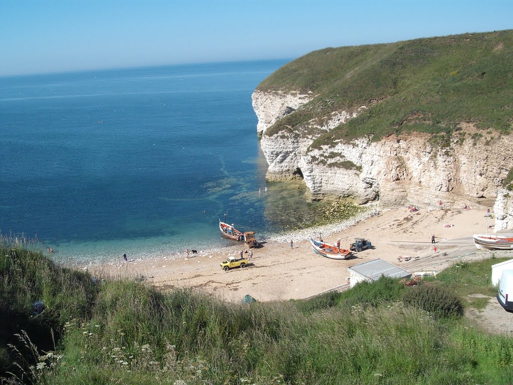 Sunny Flamborough Head, North Landing 1 by Mathew Brough