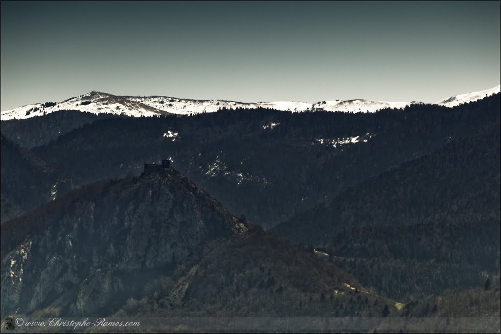 Château de Montsegur vu de Roquefixade (Ariège, 09) by Christophe RAMOS