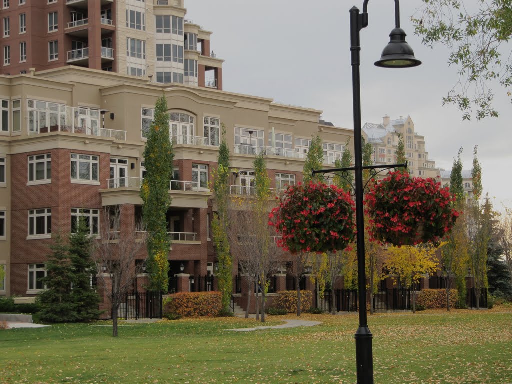 Bow River Promenade downtown by D Mulligan