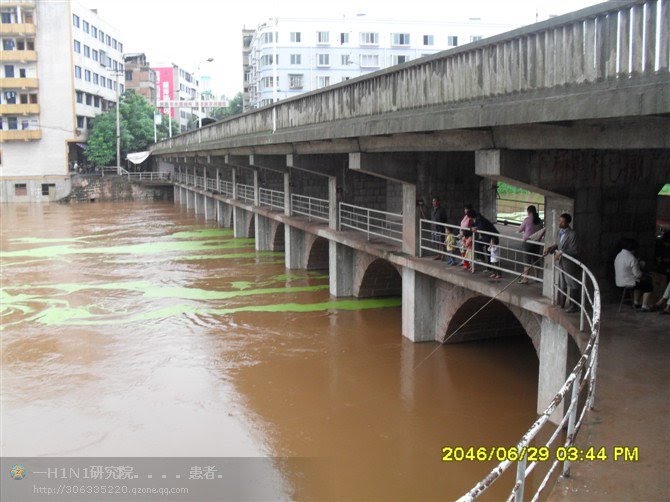 双层的清流河大桥、60年代的老桥上压一座2003年的新桥。碉堡了。。 by 向、波波波波