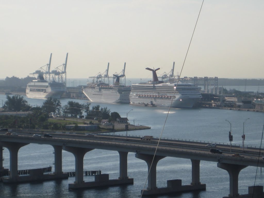 NCL Sky, CCL Destiny & Imagination--Port of Miami by Craig Reed