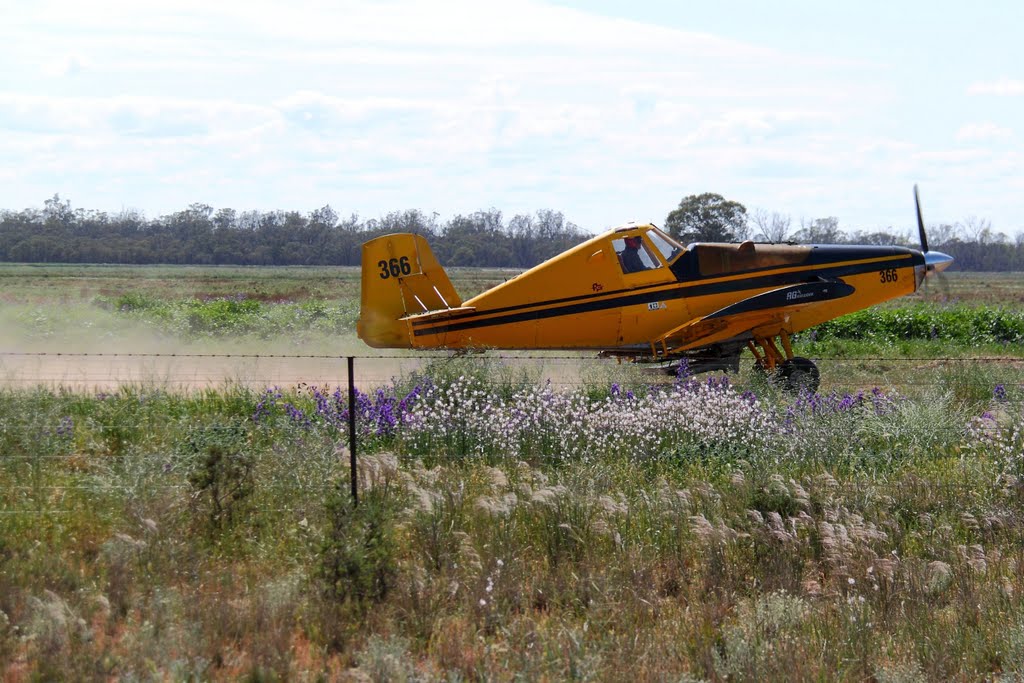 Crop Duster taking off to do some work... by Whroo70