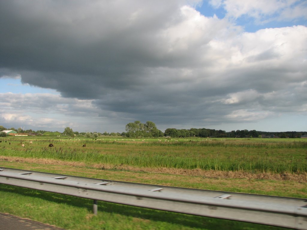 Landschap waar A28 en A50 samenkomen by KarinvanVliet