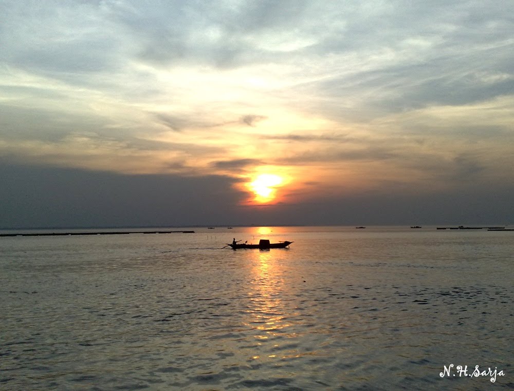 Reurning - Boat at Padma by Dr.N.H.Sarja