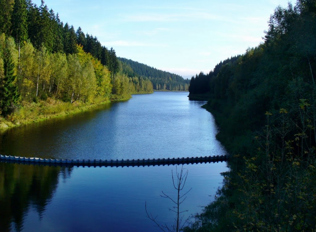 Stützengrün OT Hundsübel - Die Talsperre Eibenstock (hier am Vorbecken Rohrbach) by Thomas Eichler