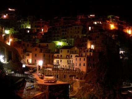 manarola - porto by night by David D'Agapiti