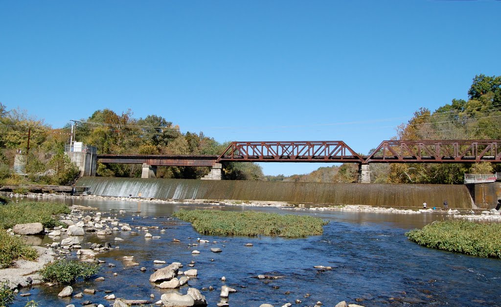 Barren Fork River Dam & Old Railroad Bridge by Buddy Rogers