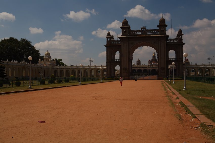 The central gate of Mysore palace by Gorbushin Grigory