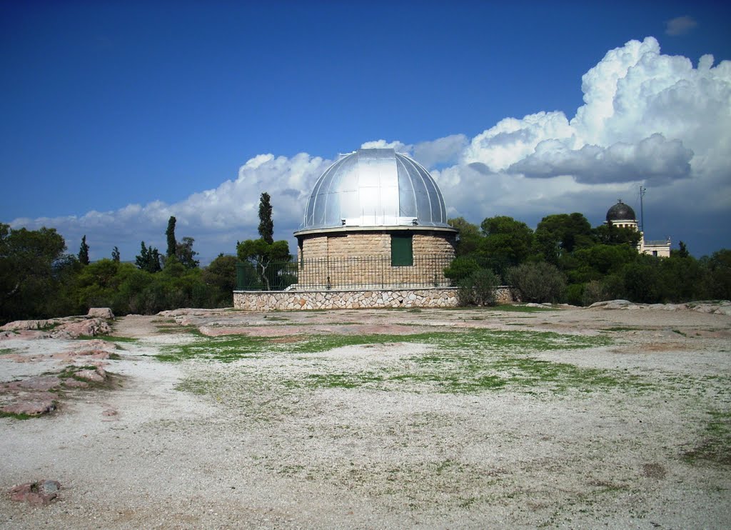 The summit of the Pnyx hill with the old Observatory and traces of ancient sanctuaries by Athang1504