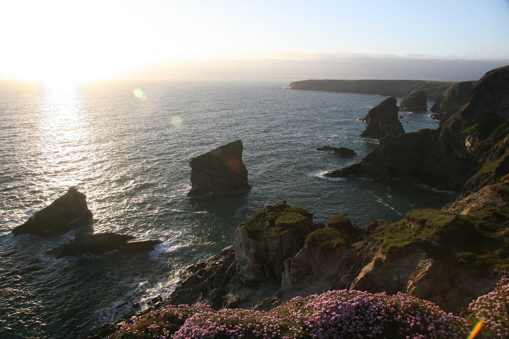 Bedruthen Steps sunset by brian daniels