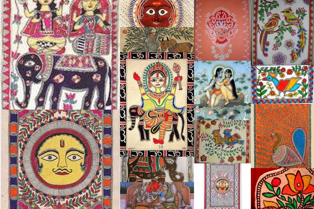 Madhubani paintings - Gauri's Cottage Emporium, earthyflavorance.biz by earthyflavorance