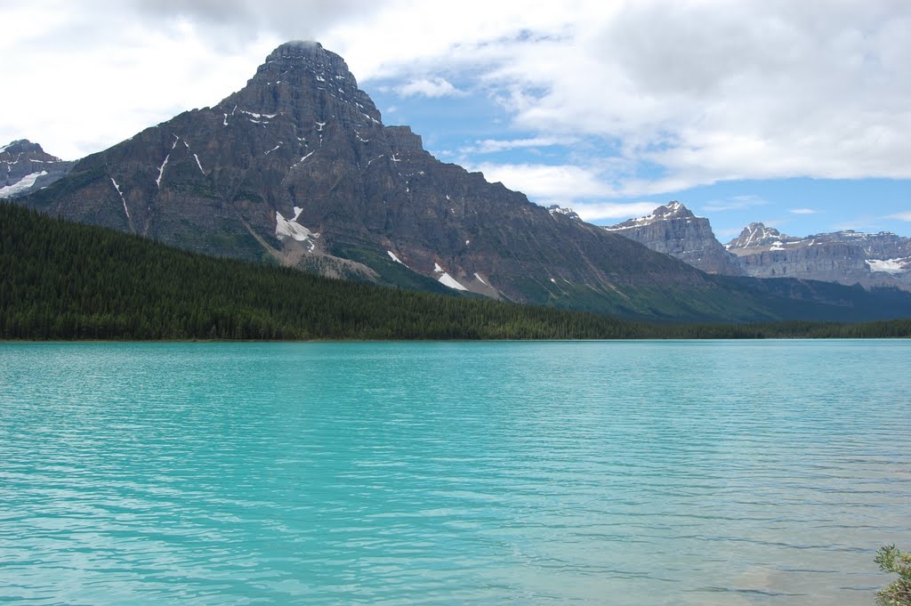 Waterfowl Lake and Mnt Chephren, Icefield Parkway, Rockies, Canada by michael.eedy5