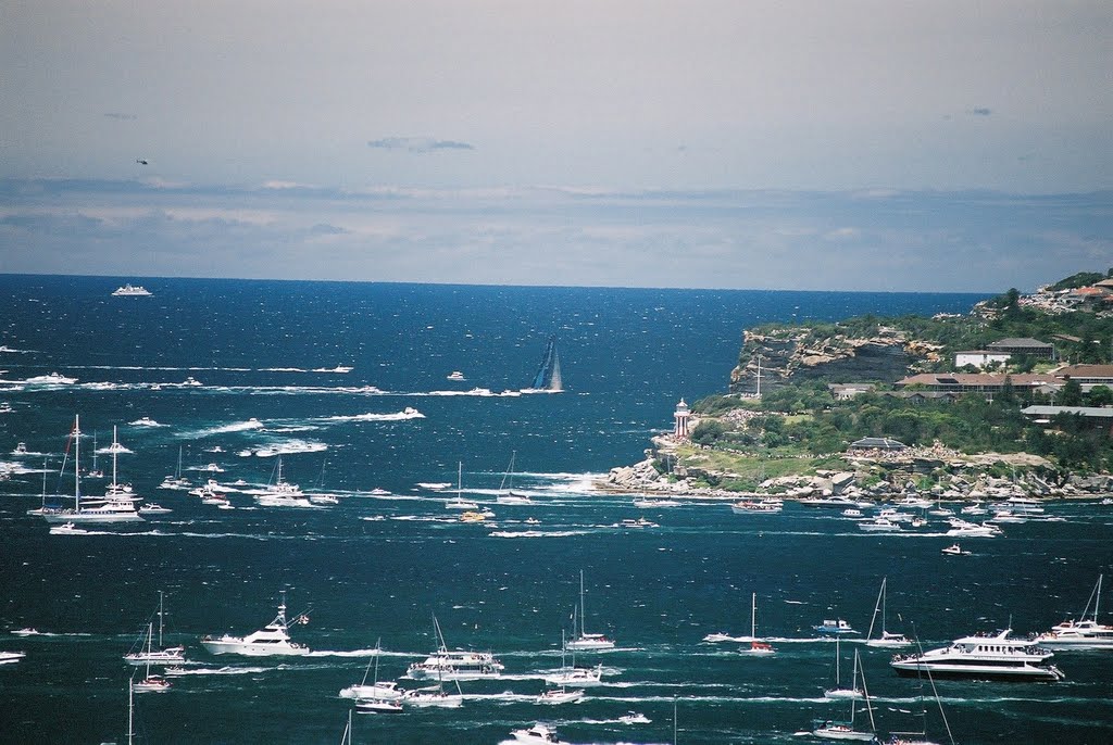 South Head Sydney Harbour at the Start of The Sydney Hobart yacht race by thoux