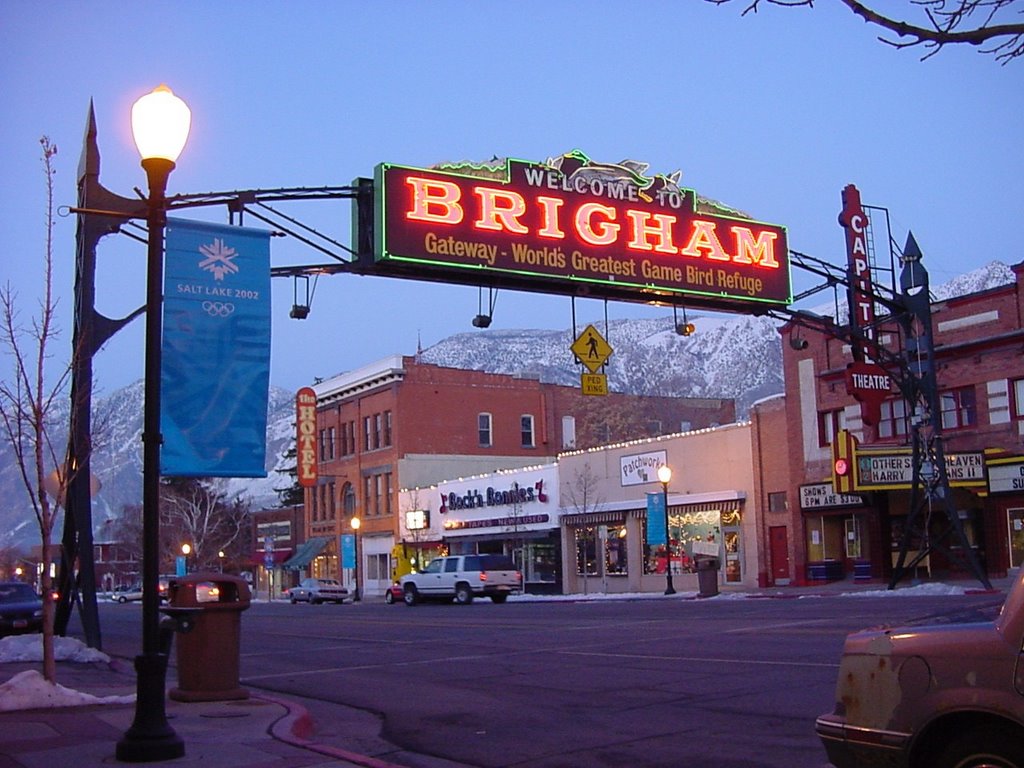 Brigham City Arch during 2002 Olympics by LAEP Grad