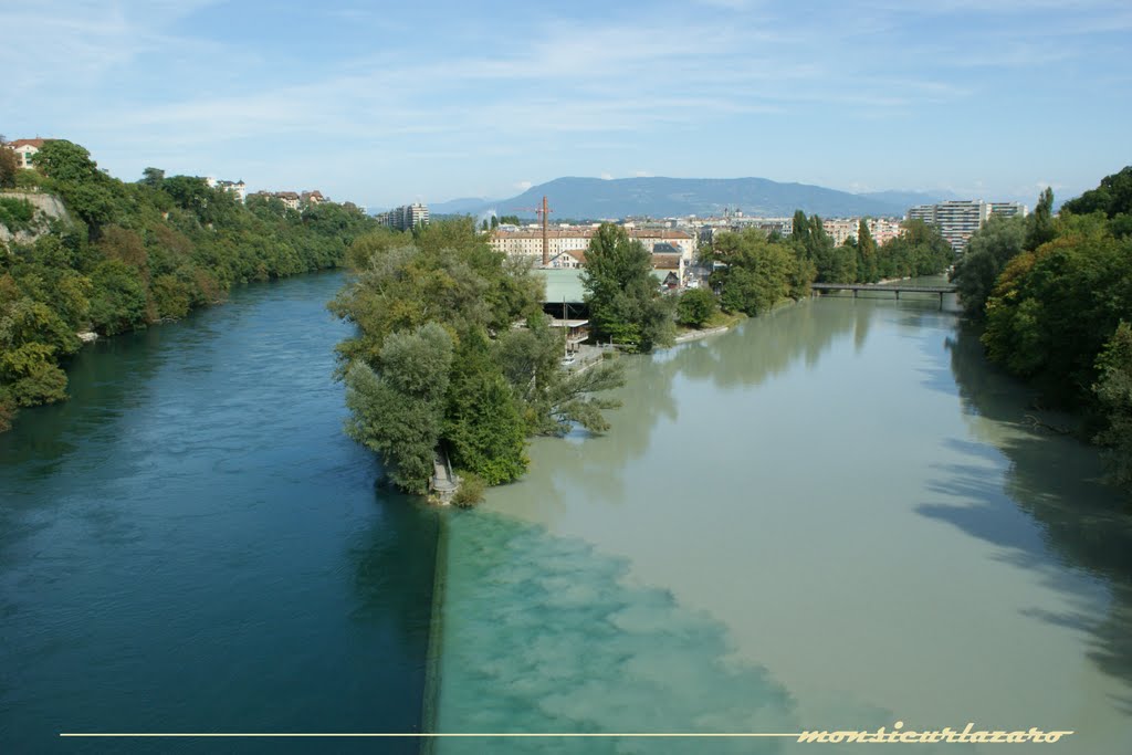 La Jounction des Rives Rhone et Arve. by Monsieur Lazaro