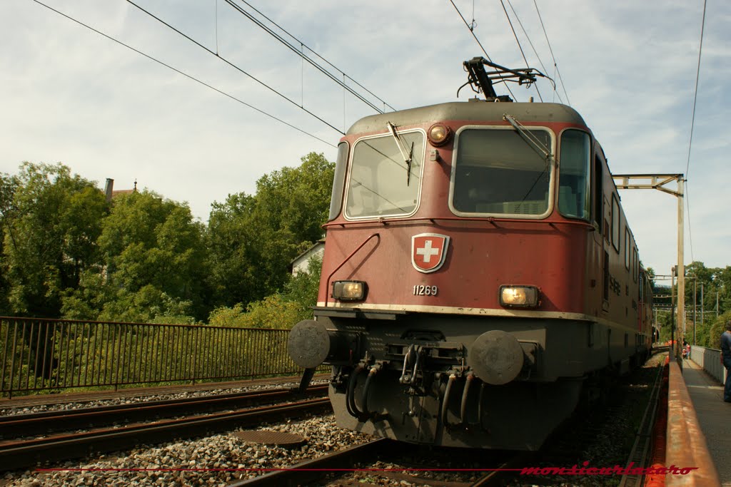 Un Train sur un Pont. by Monsieur Lazaro