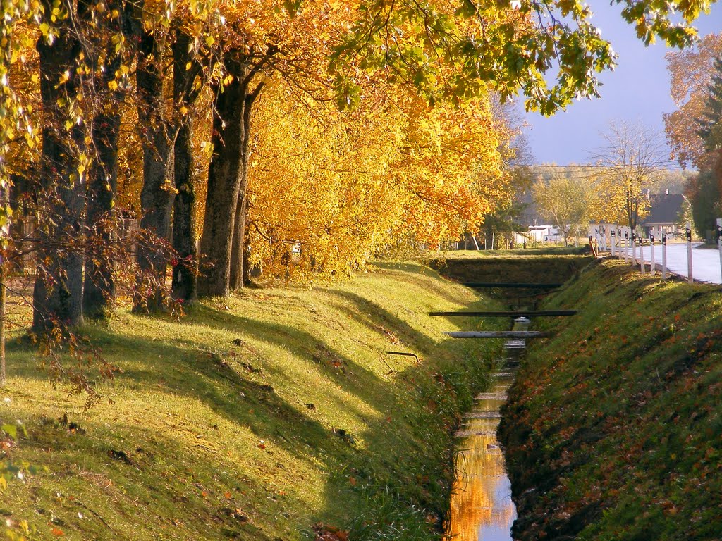 Canal in Marupe by Анастасия Попова