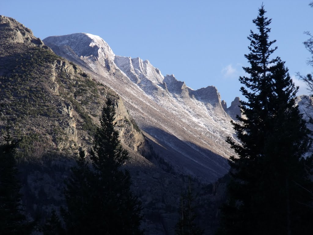 Longs Peak from Bear Lake Entrance by Charles Klock