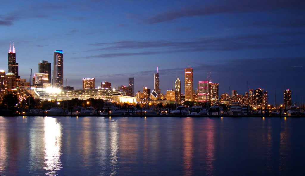 DSC01518 Chicago at Dusk - N view by Volkan YUKSEL