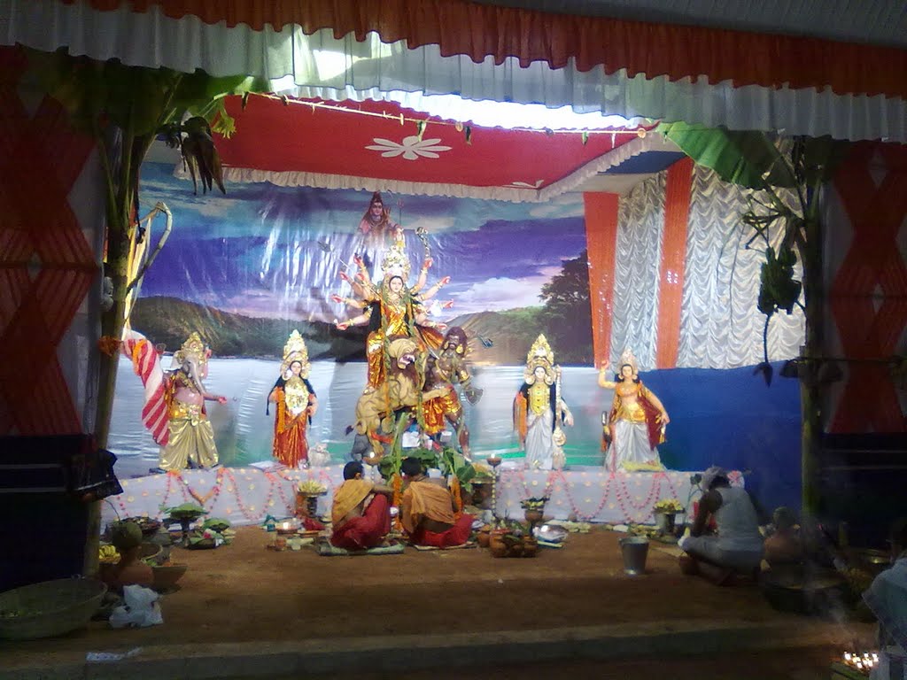 Jyotinagar Kali mandir puja by San Phrangmung