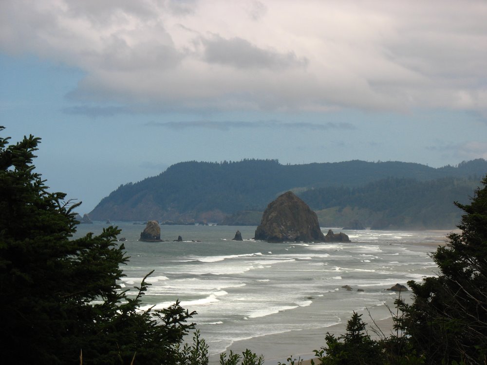 Haystack Rock from Silver Point by Cratz1