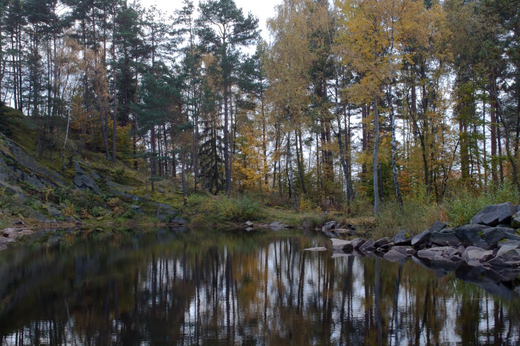 Granite And Pond 3 by Benjamin Sharp