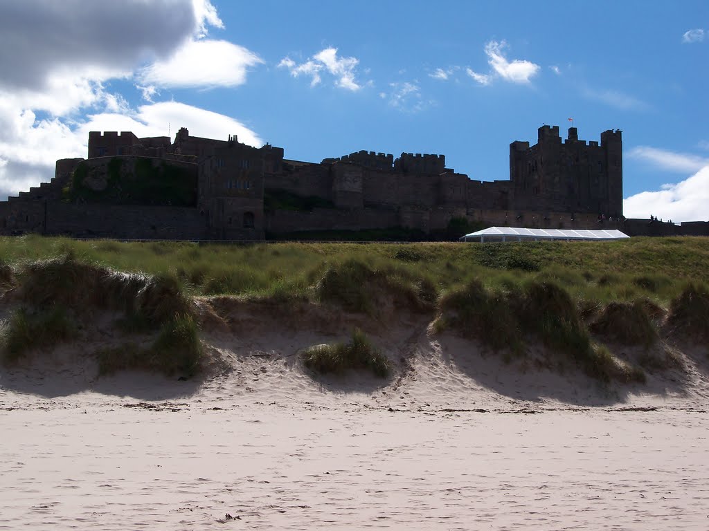 Bamburgh Castle from the beech by Andrew Davis