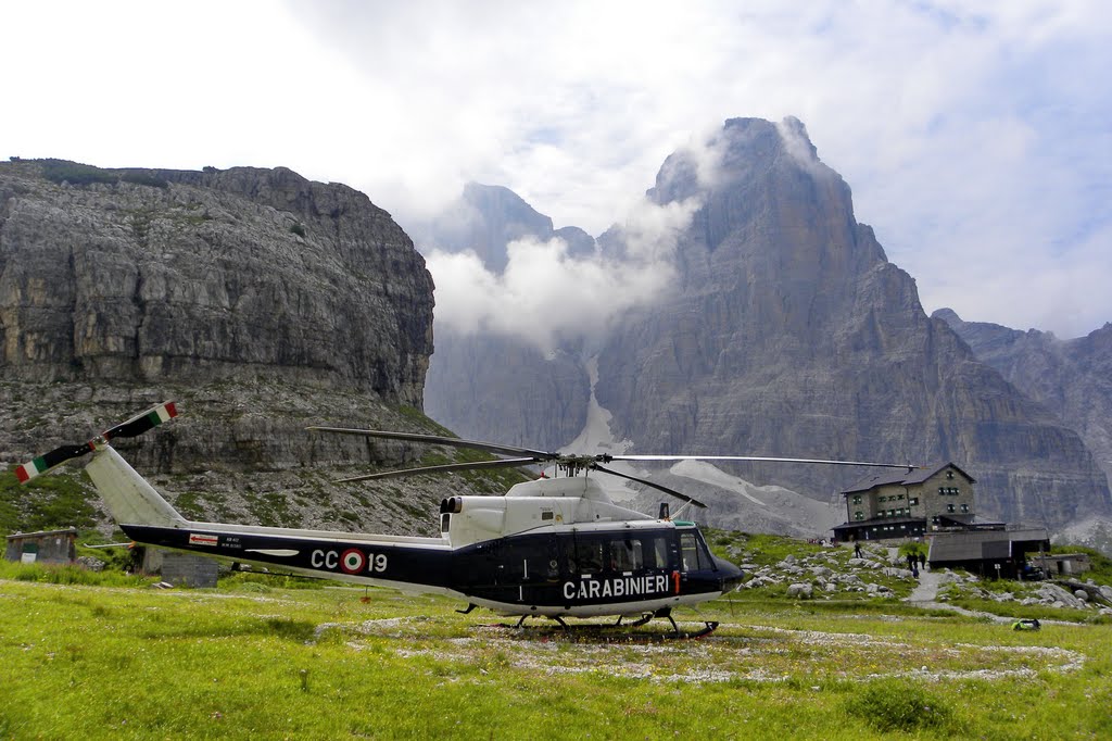 Helicopter @ Rifugio Brentei, Brenta Dolomites - Italy by McGyver79