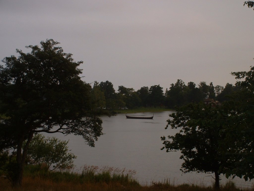 Viking ship in Birka Harbor by dddwwwhhh