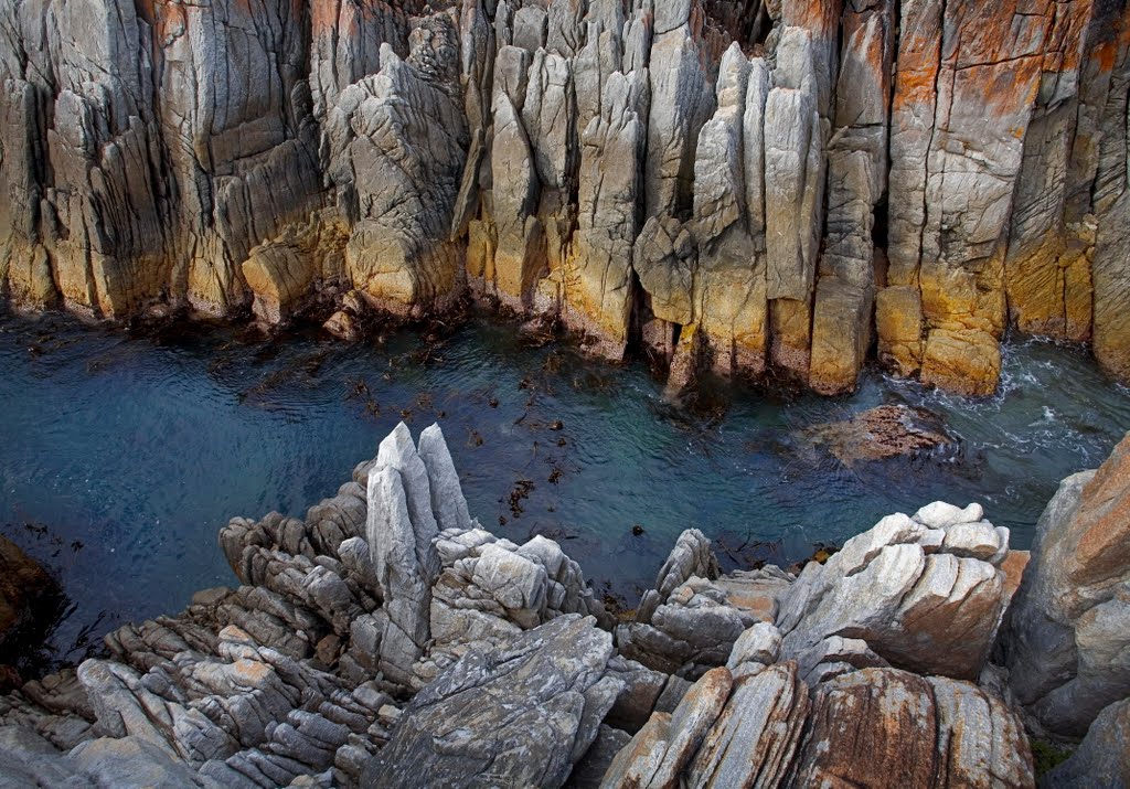 Stunning rock formations at the coast near Grootbos Private Nature Reserve by Professional Photographer