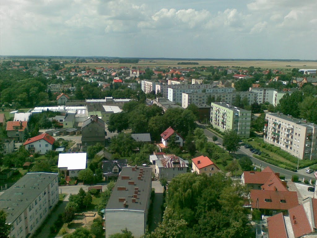 Widok zachodniej części miasta z wieży kościelnej (Fary) by Sławomir 