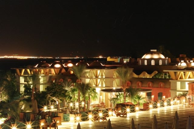 Egypt, Hyatt regency Taba at night by Sergei Che