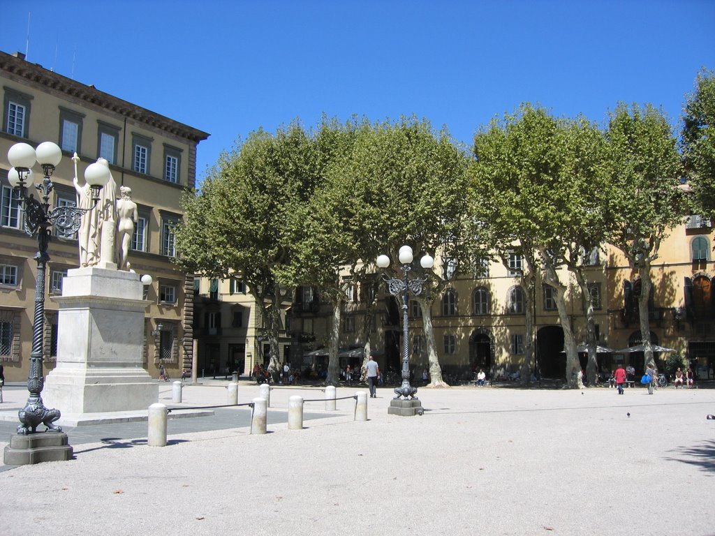 Piazza Napoleon, Lucca, Toscana by J.Lowe