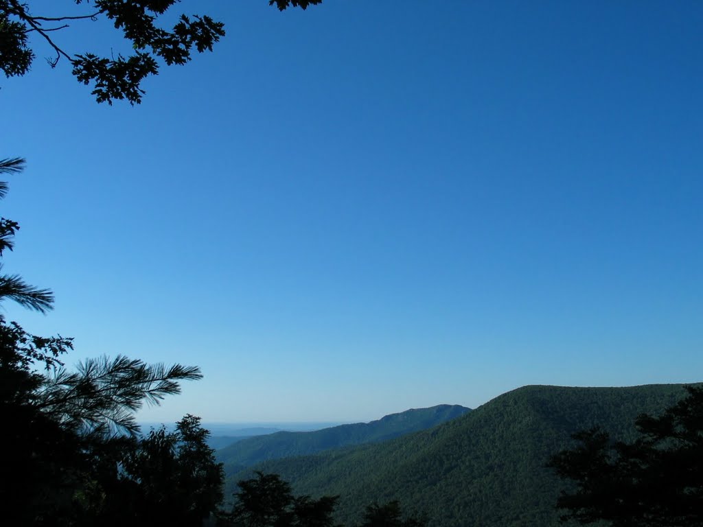 Old Rag and Thorofare Mountain from the AT north of Hughes River Gap by rootboy