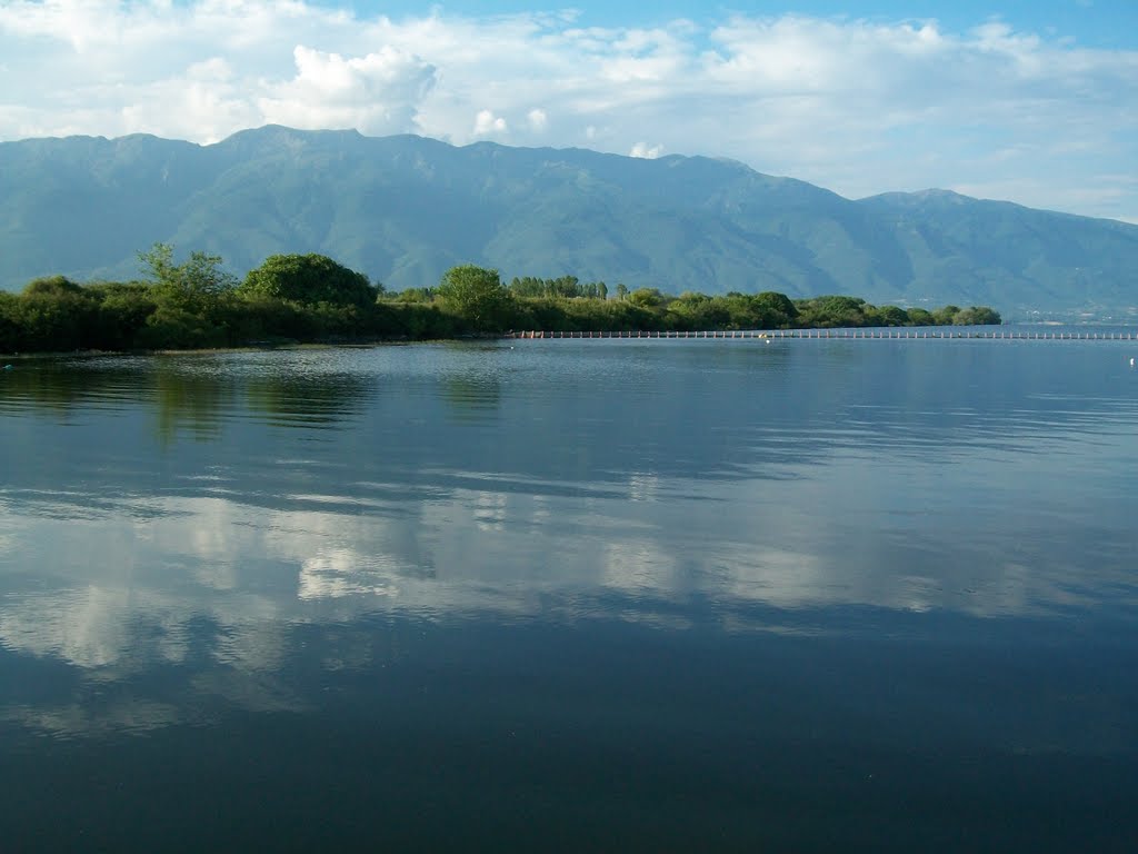 Lake Kerkini and Kerkini Mountains by Dionysias