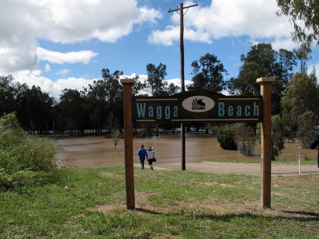 Flood October 2010: Wagga Beach (or as close as you could get) by snucklepuff