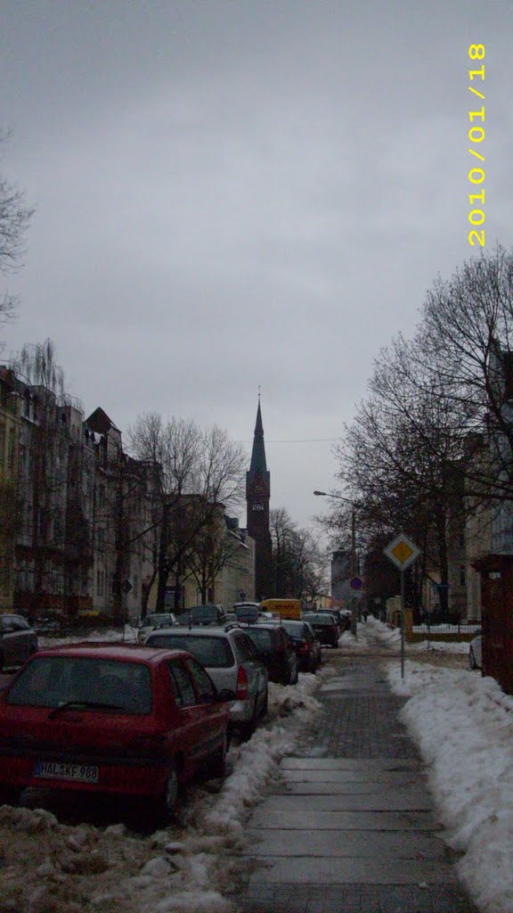 Südstraße, Blick zur St. Johannes Kirche by Bogenmann