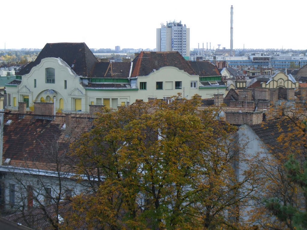 201010211517 Látkép (Hadik-ház, kollégium, Kelenföldi Erőmű, Csepeli víztorony) by Harmadik